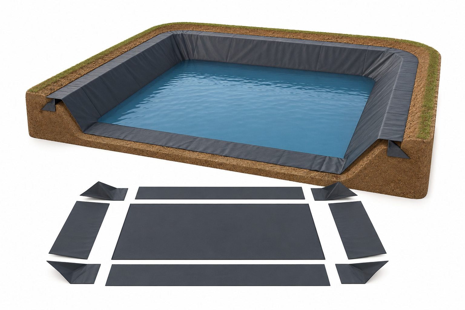 dam liner size calculation